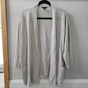 2X Eileen Fisher Linen and Cotten Open Front Cardigan